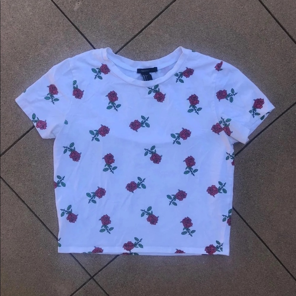 Forever21 Flower print Top L